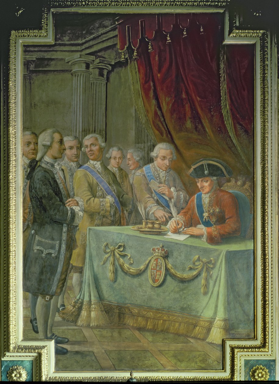 وقع تشارلز الثالث (1716-88) المرسوم الذي يجيز التجارة مع آسيا والفلبين بواسطة بيري باو مونتانيا