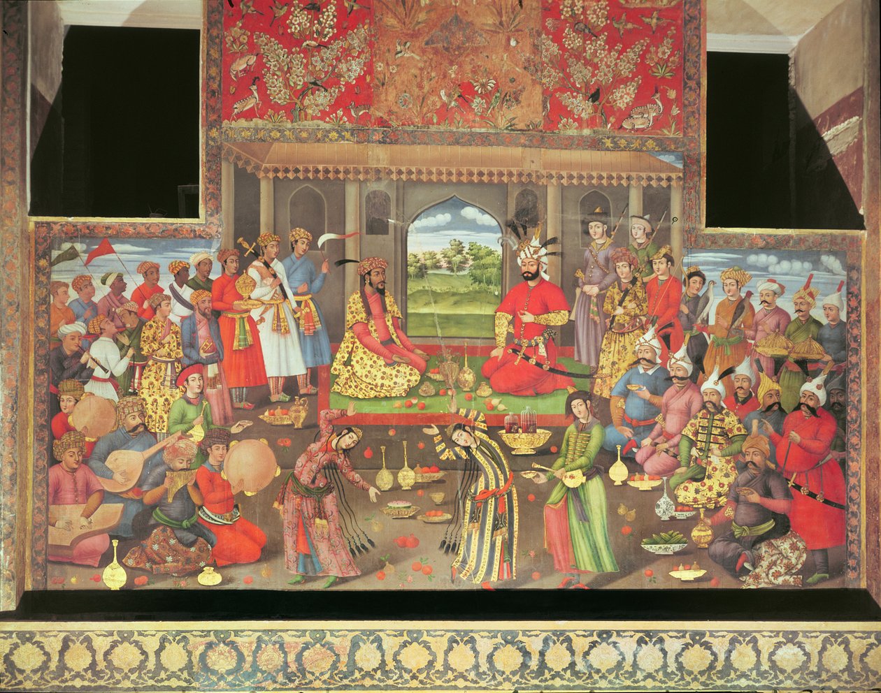 استقبال سفير المغول الكبير في ديوان شاه طهماسب ، 1573-76 بواسطة المدرسة الفارسية