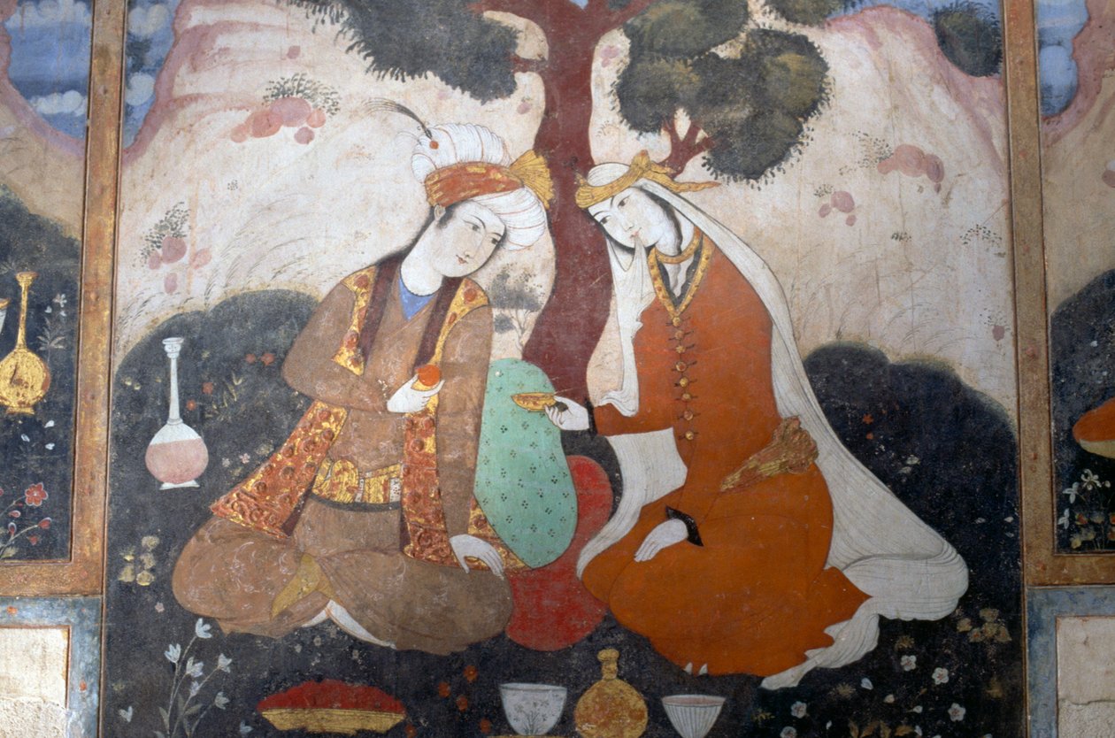 Banquet scene بواسطة المدرسة الفارسية