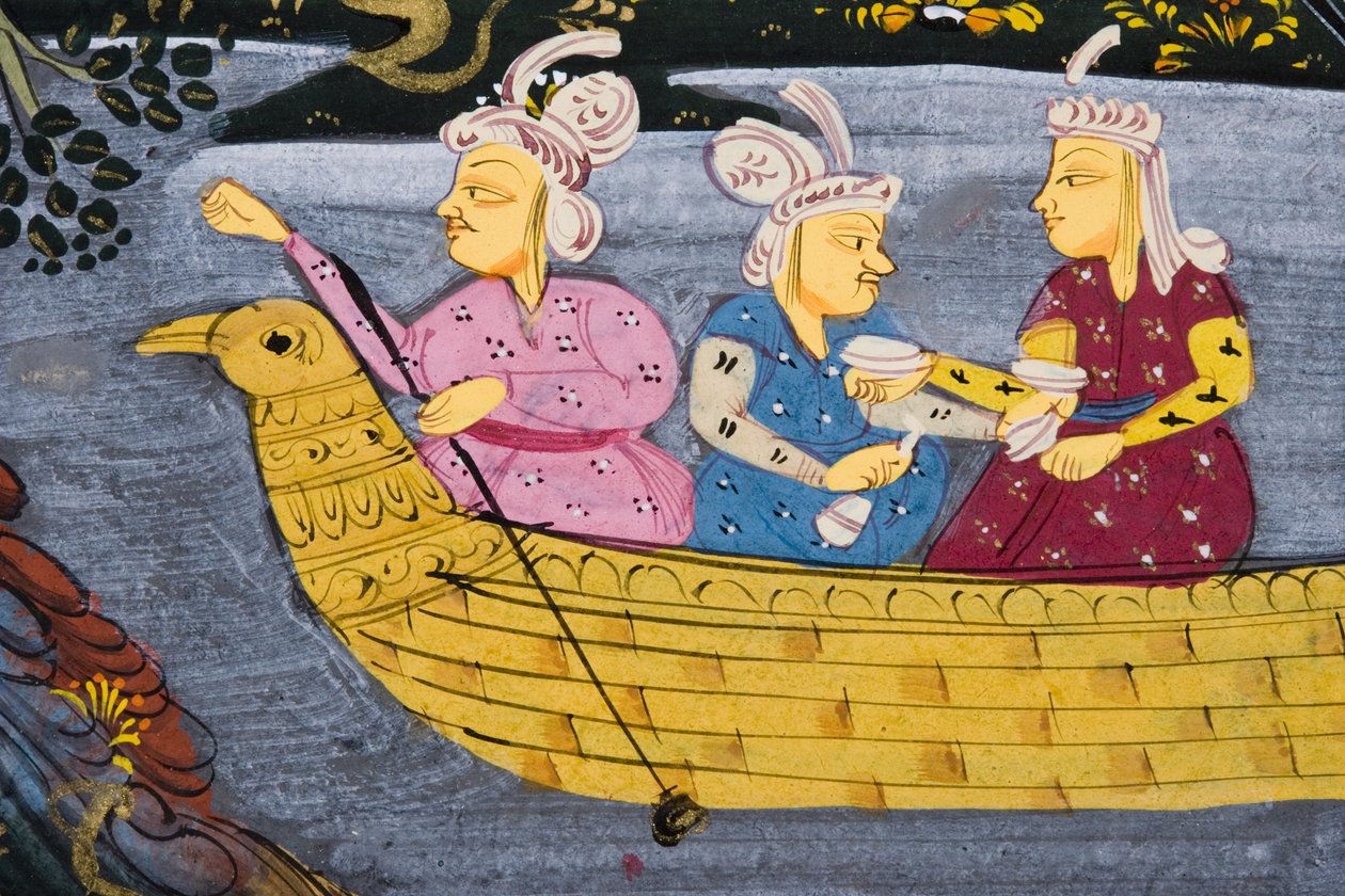 مشهد الصيد (مرحاض غير شفاف على الورق) (تفاصيل 272918) بواسطة المدرسة الفارسية
