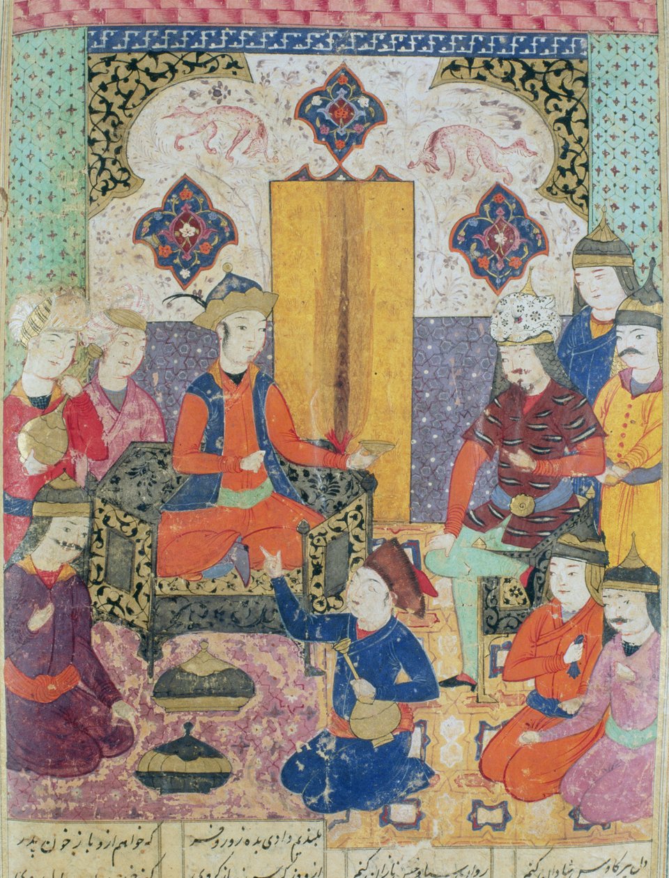 رسم توضيحي لشاهناما (كتاب الملوك) لأبو القاسم مانور فردوسي (c.934-c.1020) 1619 بواسطة المدرسة الفارسية