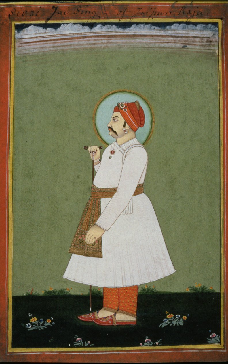 صورة المهراجا جاي سينغ الثاني (1700-44) من جايبور بواسطة المدرسة الفارسية