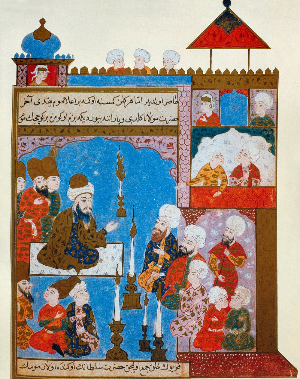 شمعة روميس لا تزال مضاءة ، أواخر القرن السادس عشر بواسطة المدرسة الفارسية