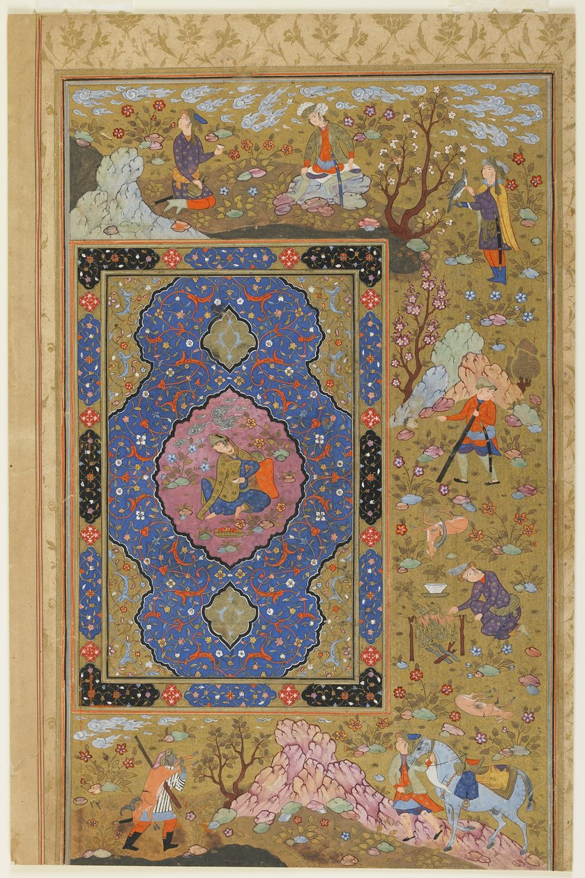 أنثى شابة ، حوالي 1590-1610 (حبر وألوان مائية غير شفافة وذهبي على ورق) بواسطة المدرسة الفارسية