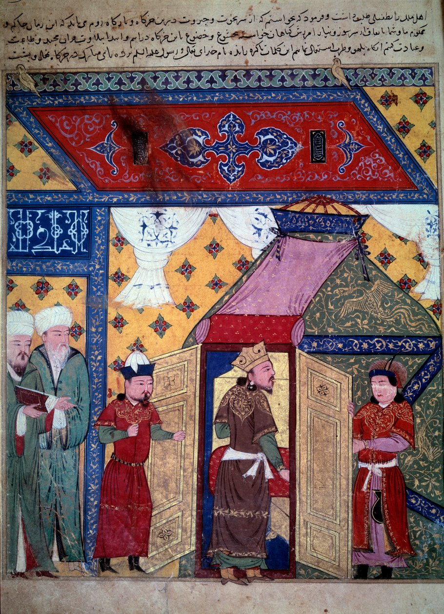 الحاكم غازان (غازان خان أو غازان محمود بن أرغون وإلخان بلاد فارس. بواسطة المدرسة الفارسية