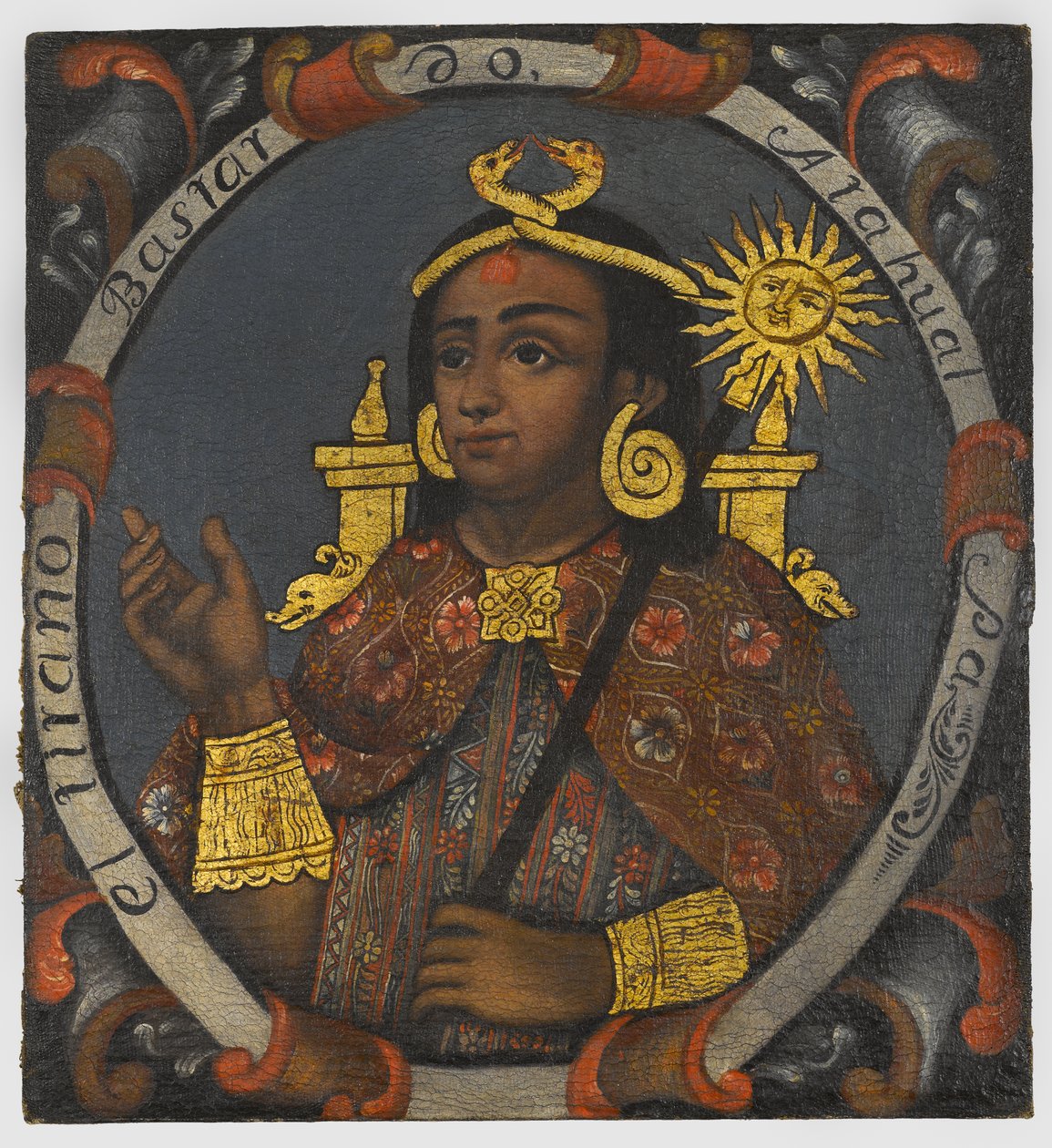 Atahualpa (c.1502-33) الرابع عشر والأخير ملك الإنكا ، منتصف القرن الثامن عشر بواسطة مدرسة بيرو