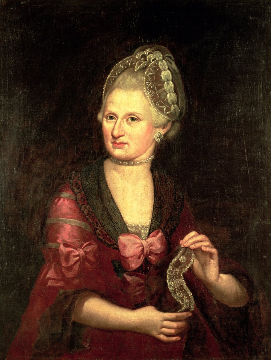 آنا ماريا موزارت ، ني بيرتل ، والدة فولفجانج أماديوس موتسارت ، 1775 بواسطة بيتر أنتون لورينزوني