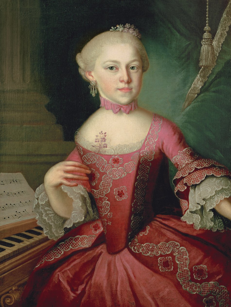 ماريا آنا موزارت ، تسمى `` Nannerl &39;&39; (1751-1829) ، أخت وولفجانج أماديوس موزارت ، 1763 بواسطة بيتر أنتون لورينزوني
