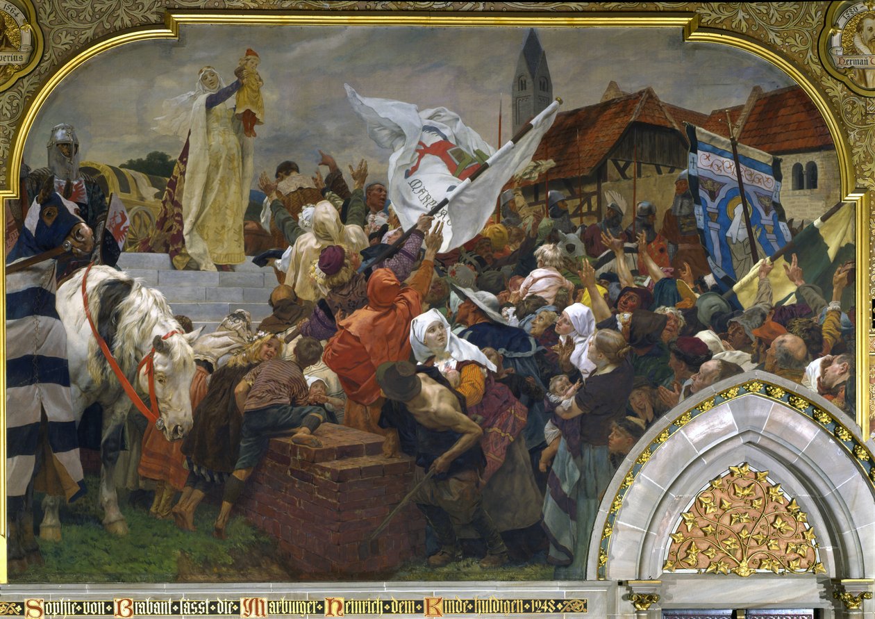 صوفي برابانت تقدم هنري الطفل إلى شعب ماربورغ في 1248 ، 1903 بواسطة بيتر جوهان ثيودور جانسين
