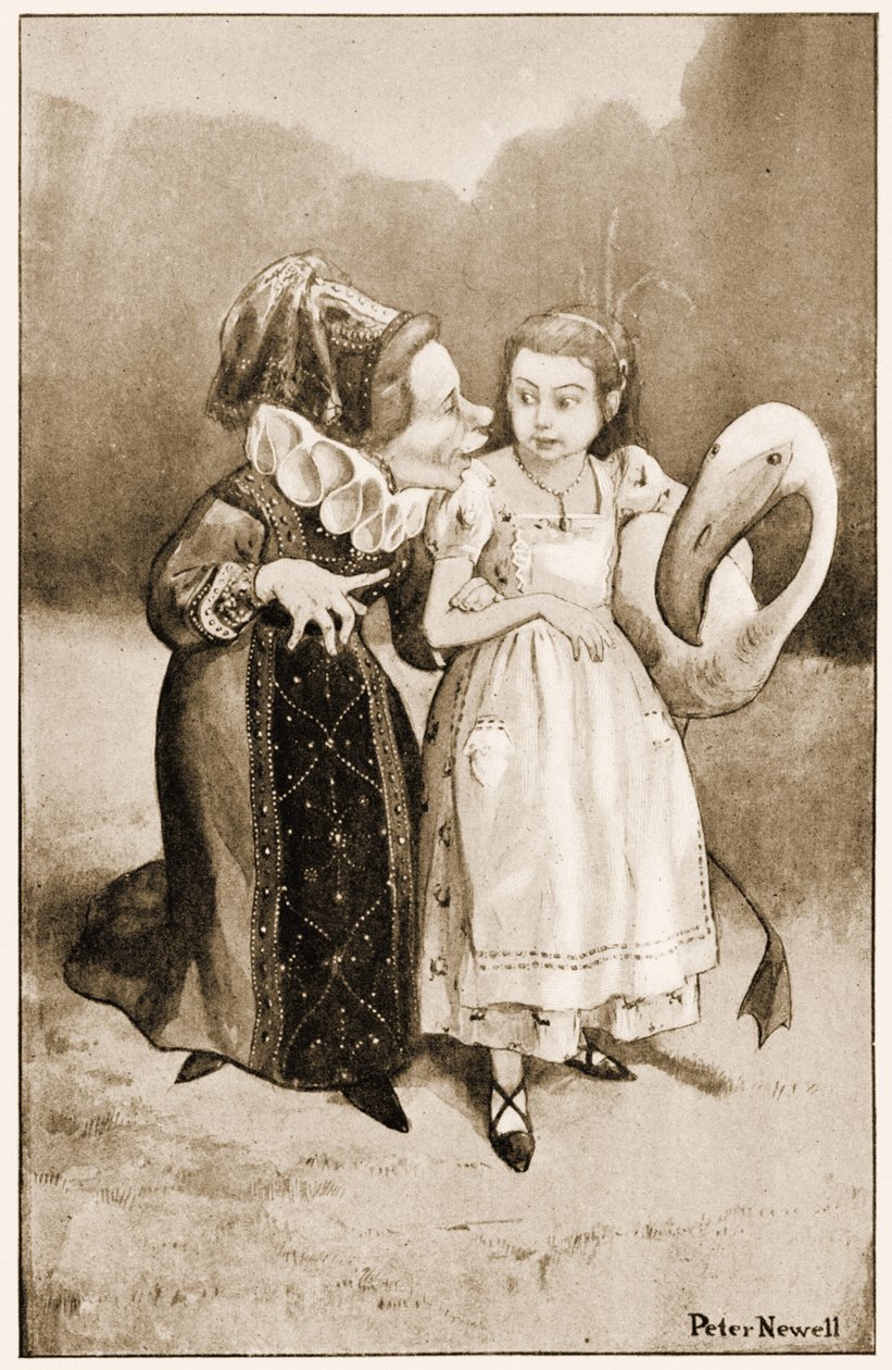 توت توت طفل! قالت الدوقة ، الرسم التوضيحي لمغامرات لويس كارولز أليس في بلاد العجائب ، 1901 بواسطة بيتر نيويل