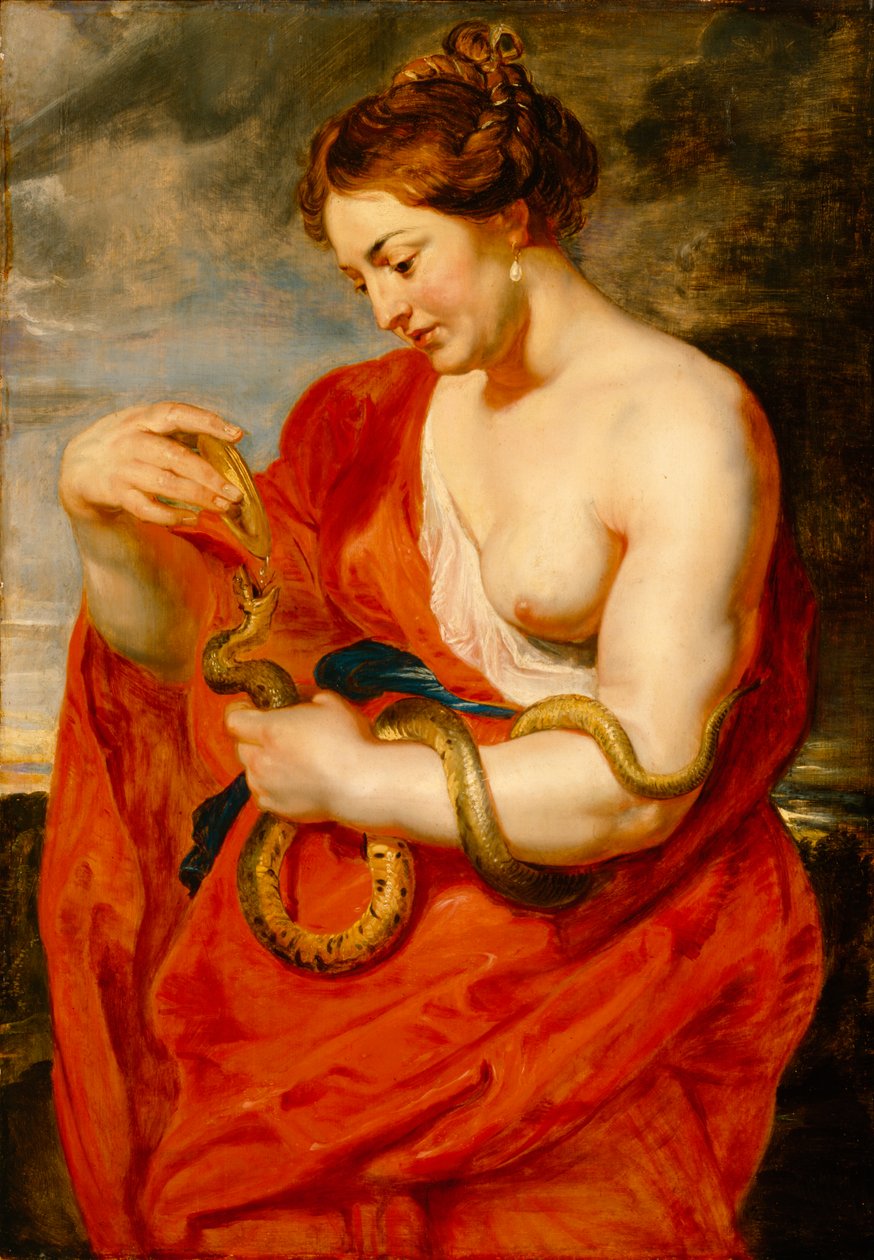 Hygeia ، إلهة الصحة ، ج .1615 (زيت على لوح بلوط) بواسطة بيتر بول روبنز