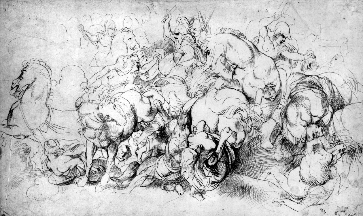 المعركة بين اليونانيين والأمازون ، c.1602-04 بواسطة بيتر بول روبنز