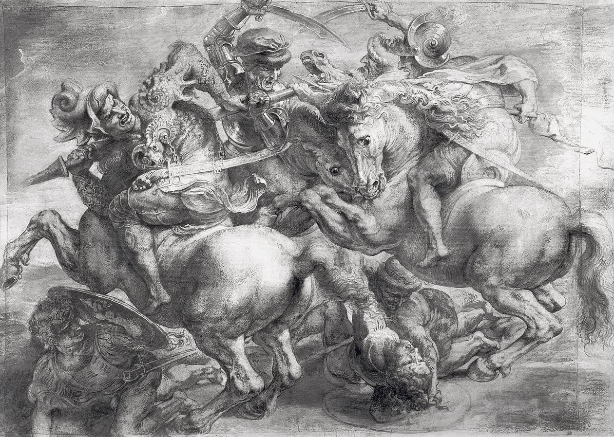 معركة Anghiari بعد ليوناردو دا فينشي (1452-1519) بواسطة بيتر بول روبنز