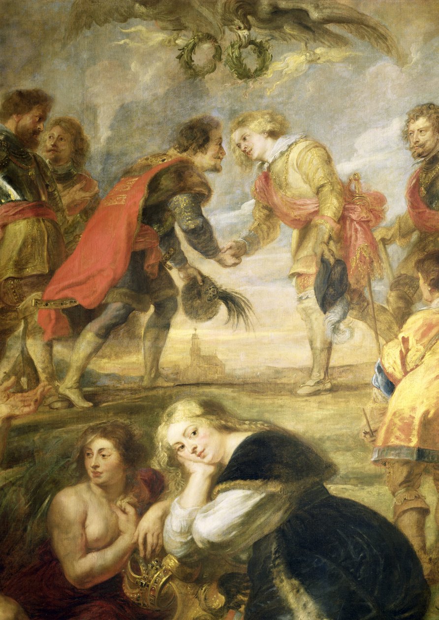 لقاء فرديناند الثاني (1578-1637) وابنه الكاردينال إنفانتي فرديناند قبل معركة نوردلينجن في 1634 ، 1634-35 بواسطة بيتر بول روبنز