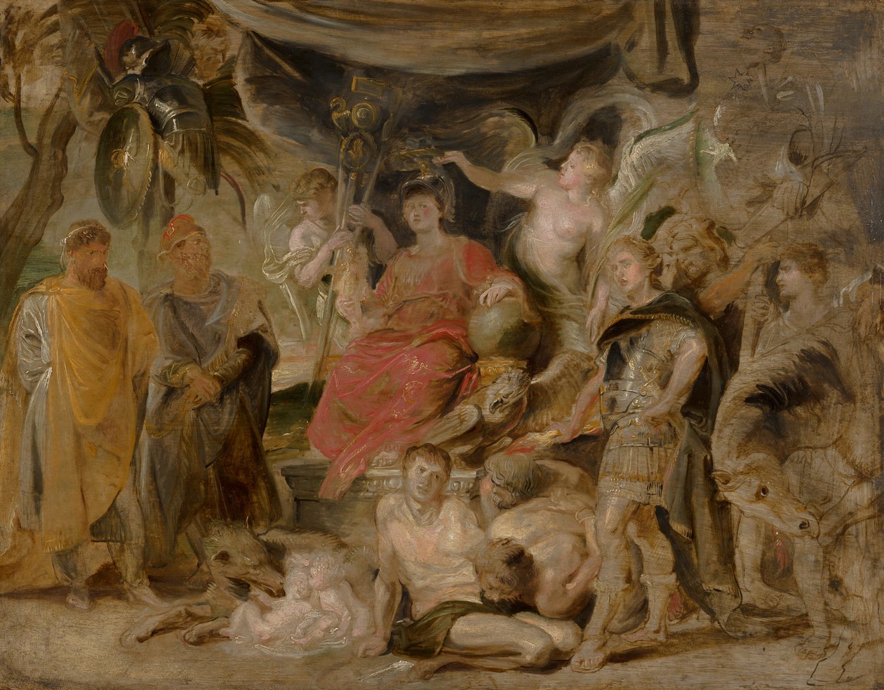 انتصار روما: الإمبراطور الشاب قسطنطين تكريم روما ، c.1622-23 بواسطة بيتر بول روبنز