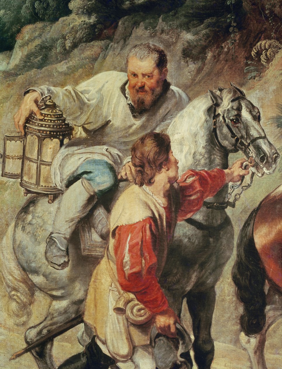 القربان الذي رافق الكاهن الذي أخذ القربان إلى رجل يحتضر قبل عام 1630 بواسطة بيتر بول روبنز