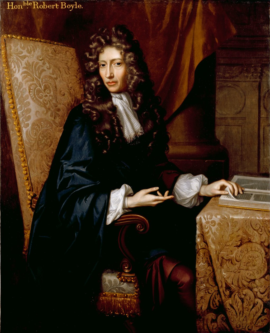 Portrait of the Hon. Robert Boyle, c.1689 (oil on canvas) بواسطة بيتر (مدرسة) ليلي