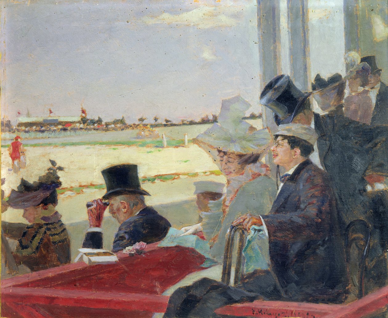 سباق الخيل ، 1902 (زيت على خشب) بواسطة بيتر الكسندروفيتش نيلوس