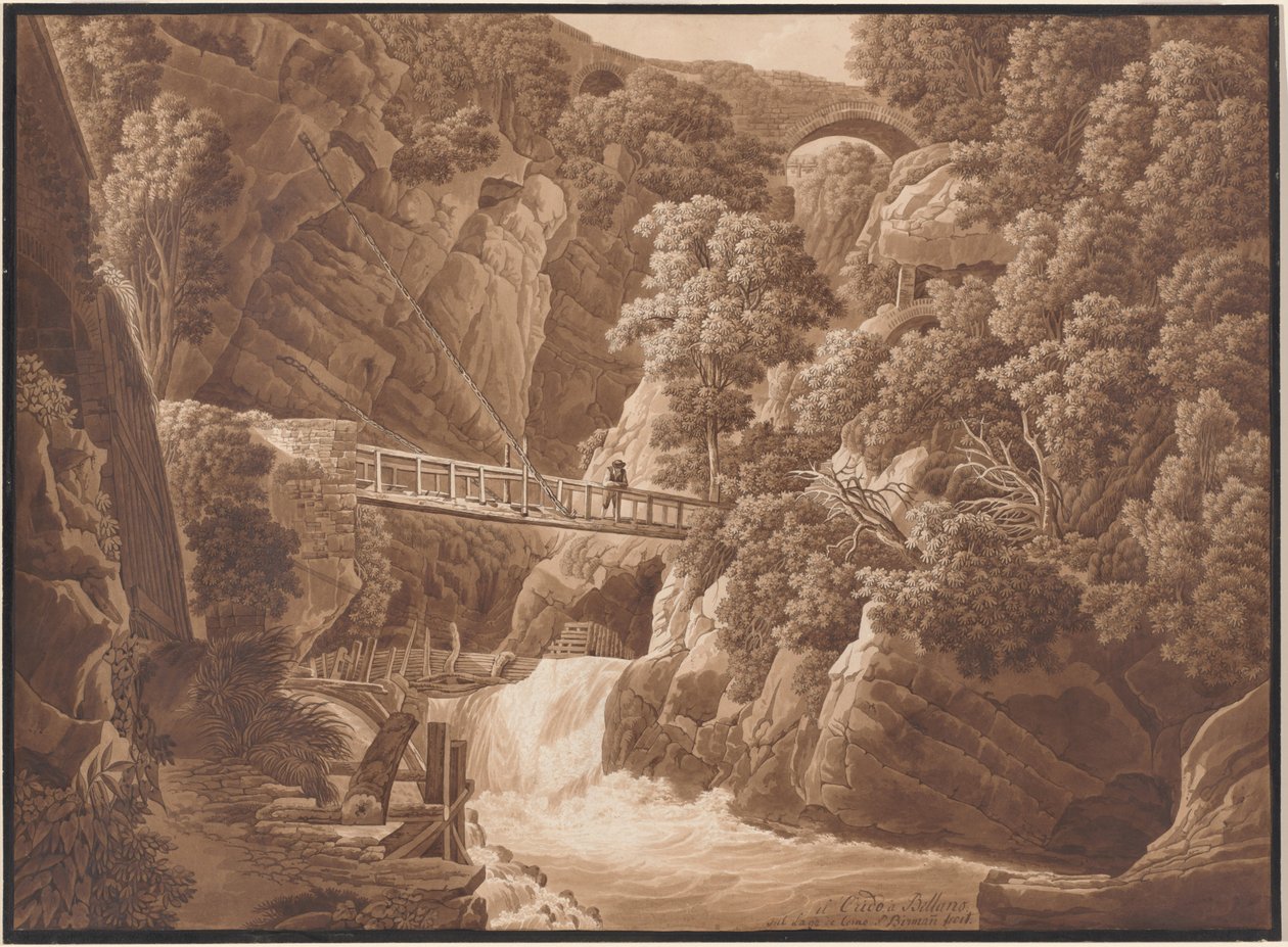The Orido in Bellano on Lake Como (The Orrido di Bellano بالقرب من بحيرة Como) بواسطة بيتر بيرمان
