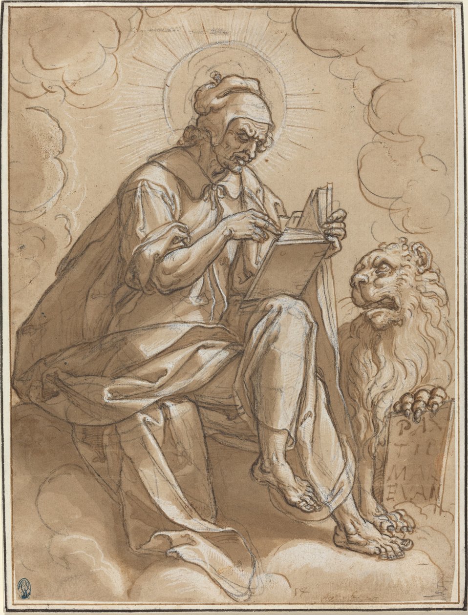 القديس مرقس الإنجيلي بواسطة بيتر كانديد بعد Heinrich Aldegrever بعد Georg Pencz