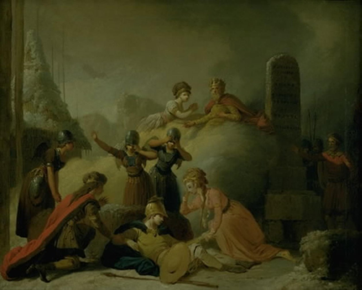 المشهد الأخير من "The Death of Balder" يوهانس إيوالد. بواسطة بيتر كريمر