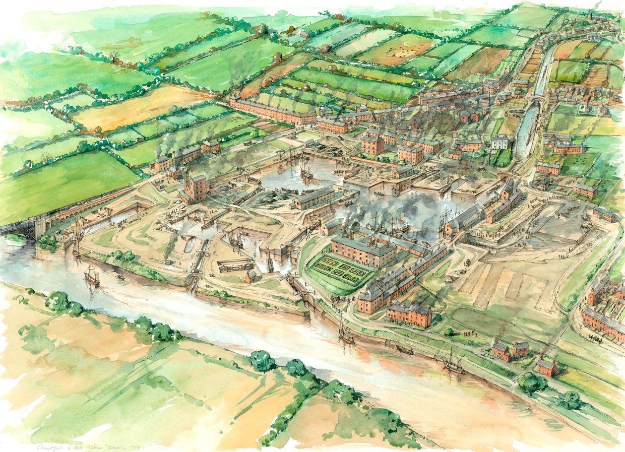 تطوير Stourport c1809 ، c1980-2010 بواسطة بيتر دن