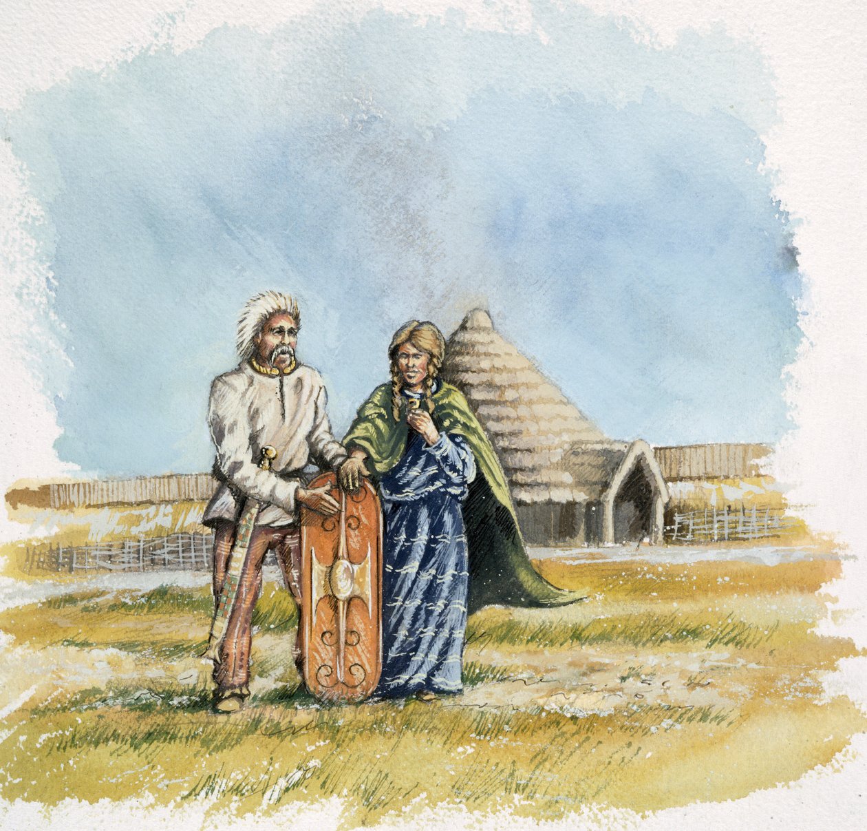 العصر الحديدي ، رجل وامرأة ، c400BC ، c1990-2010 بواسطة بيتر دن