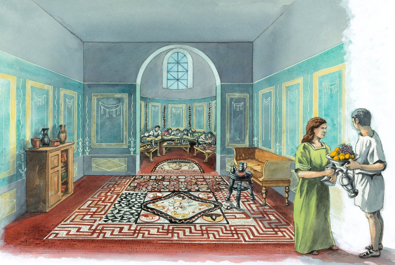 فيلا Lullingstone الرومانية ، حوالي القرنين الثاني والخامس ، c1980-2010 بواسطة بيتر دن