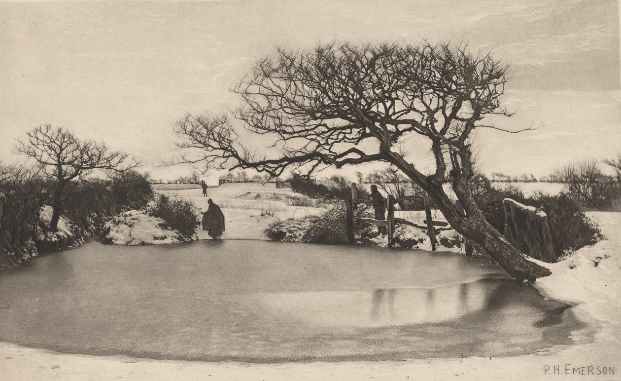 صباح يوم شتاء، 1887 (صورة فوتوغرافية) بواسطة بيتر هنري ايمرسون