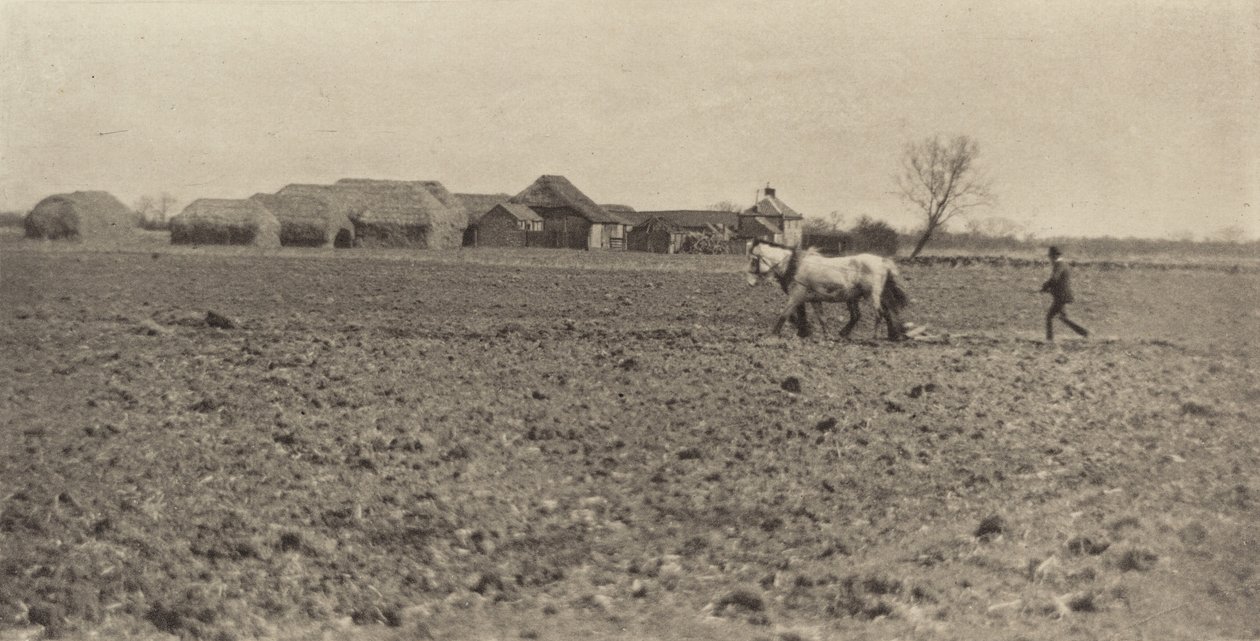 مارش فارم في أوائل الربيع ، 1890-1891 ، طبعت عام 1893. بواسطة بيتر هنري ايمرسون
