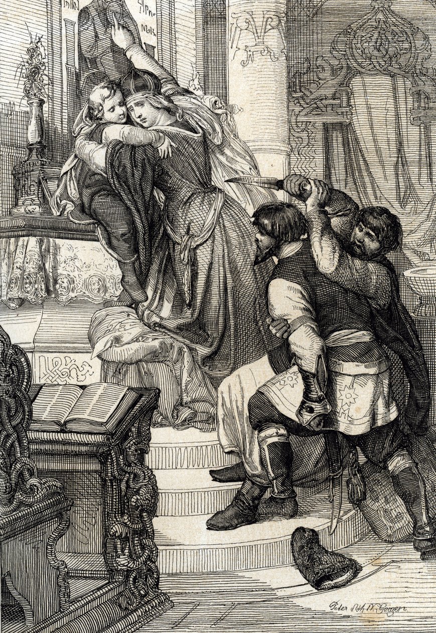 ثورة موسكو عام 1682 (رفع حصن عام 1682): قامت تسارينا ناتاليا ناريشكينا بحماية ابنها الأمير بيتر (1672-1725) من هجمات الفرسان (strelet) ، روسيا (انتفاضة موسكو عام 1682 أو انتفاضة ركيكة: Tsarina Natalia Naryshkina protec بواسطة بيتر يوهان نيبوموك جيجر