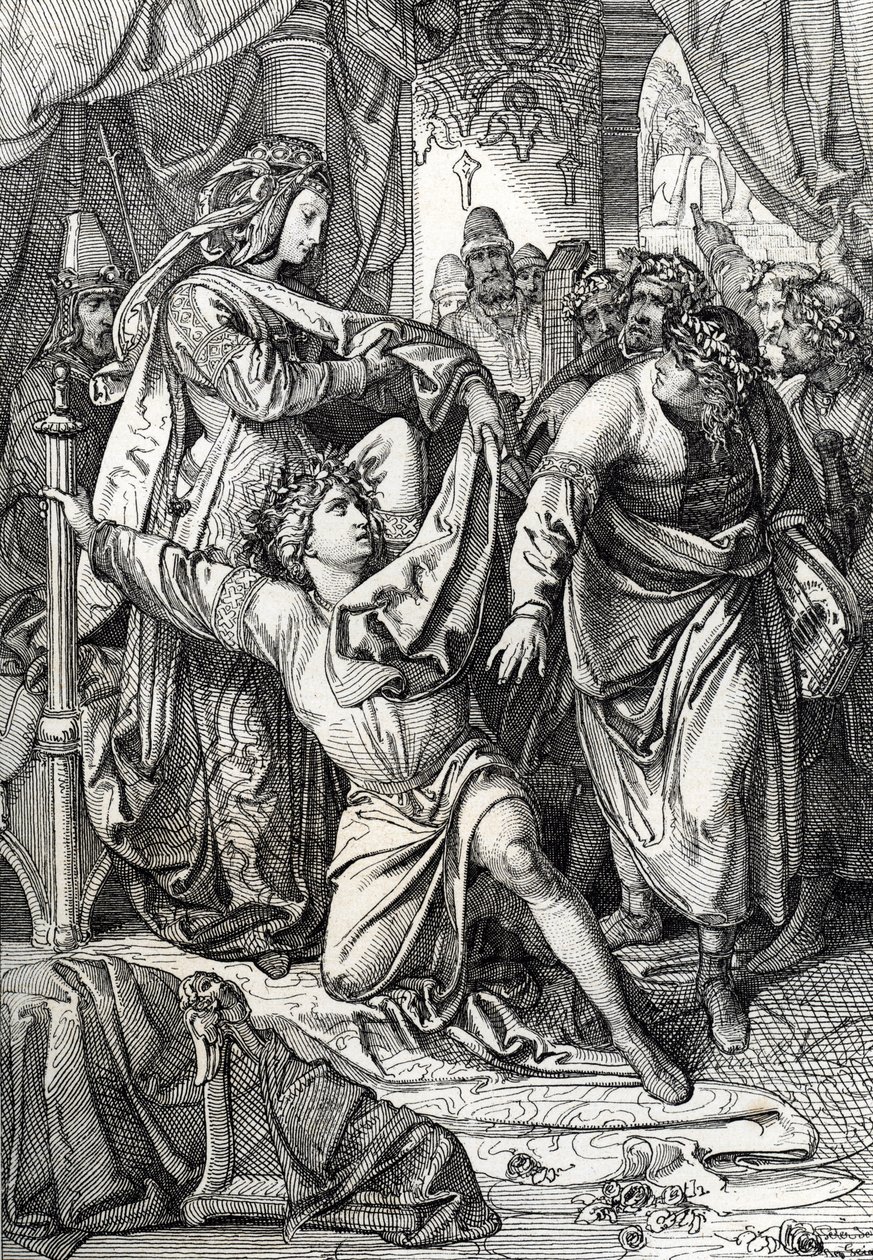 المسابقة الشعرية لقلعة Wartburg في ألمانيا عام 1207: يتنافس Minnesangers في ألعاب شعرية ، يحميها الكونتيسة Henri d