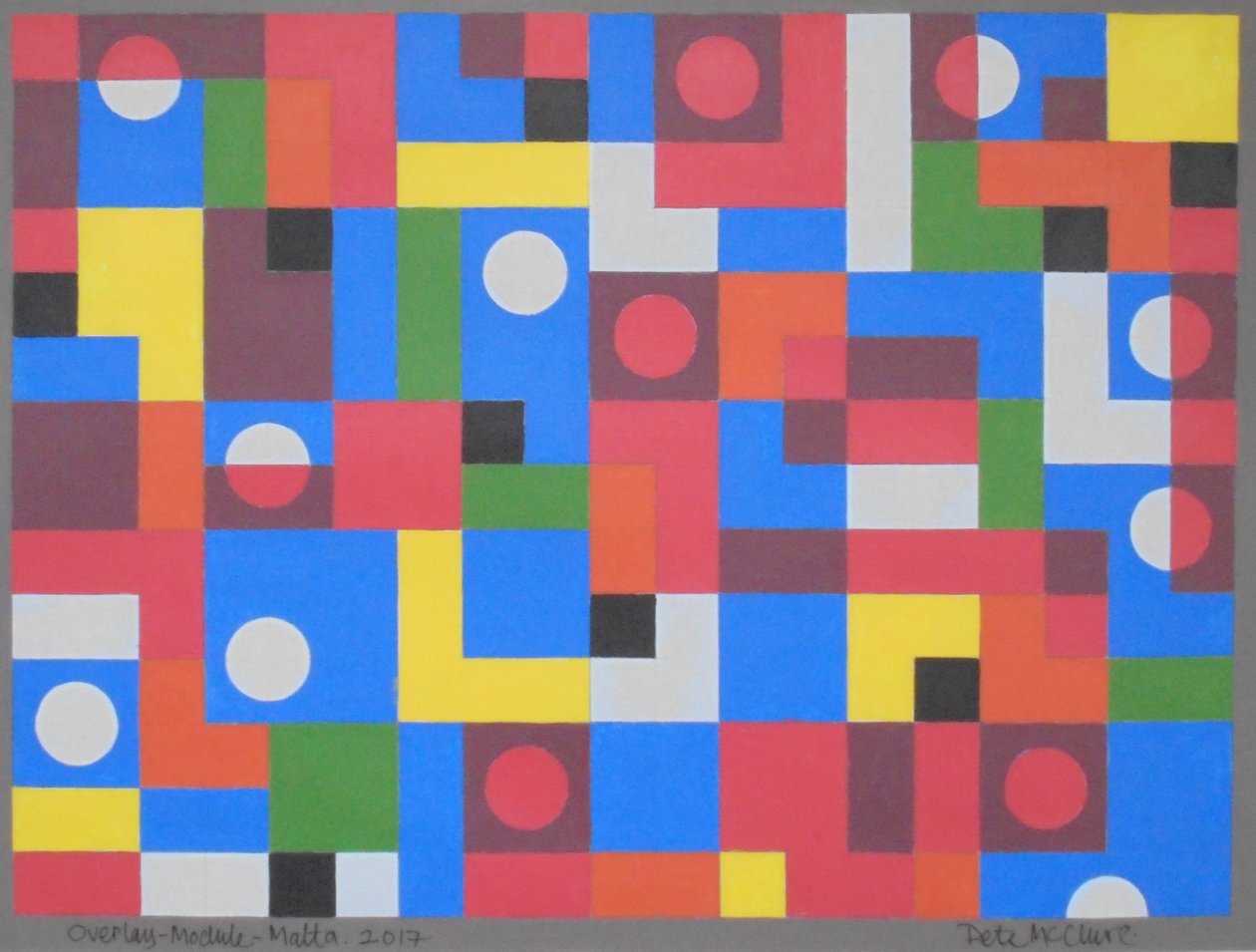 OVERLAY-MODULE-MALTA، 2017 (ACRYLIC ON PAPER) بواسطة بيتر مكلور