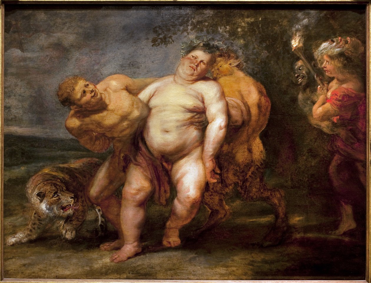 Silene drunk. Painting of the entourage of Pierre Paul Rubens (1577-1640), oil on wood, mid-17th century. Museum of Fine Arts in Angers. بواسطة بيتر بول (دائرة) روبنز