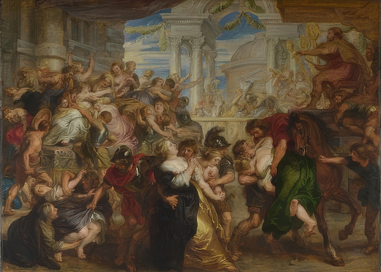 سرقة نساء سابين. حوالي 1635-40 بواسطة بيتر بول روبنز