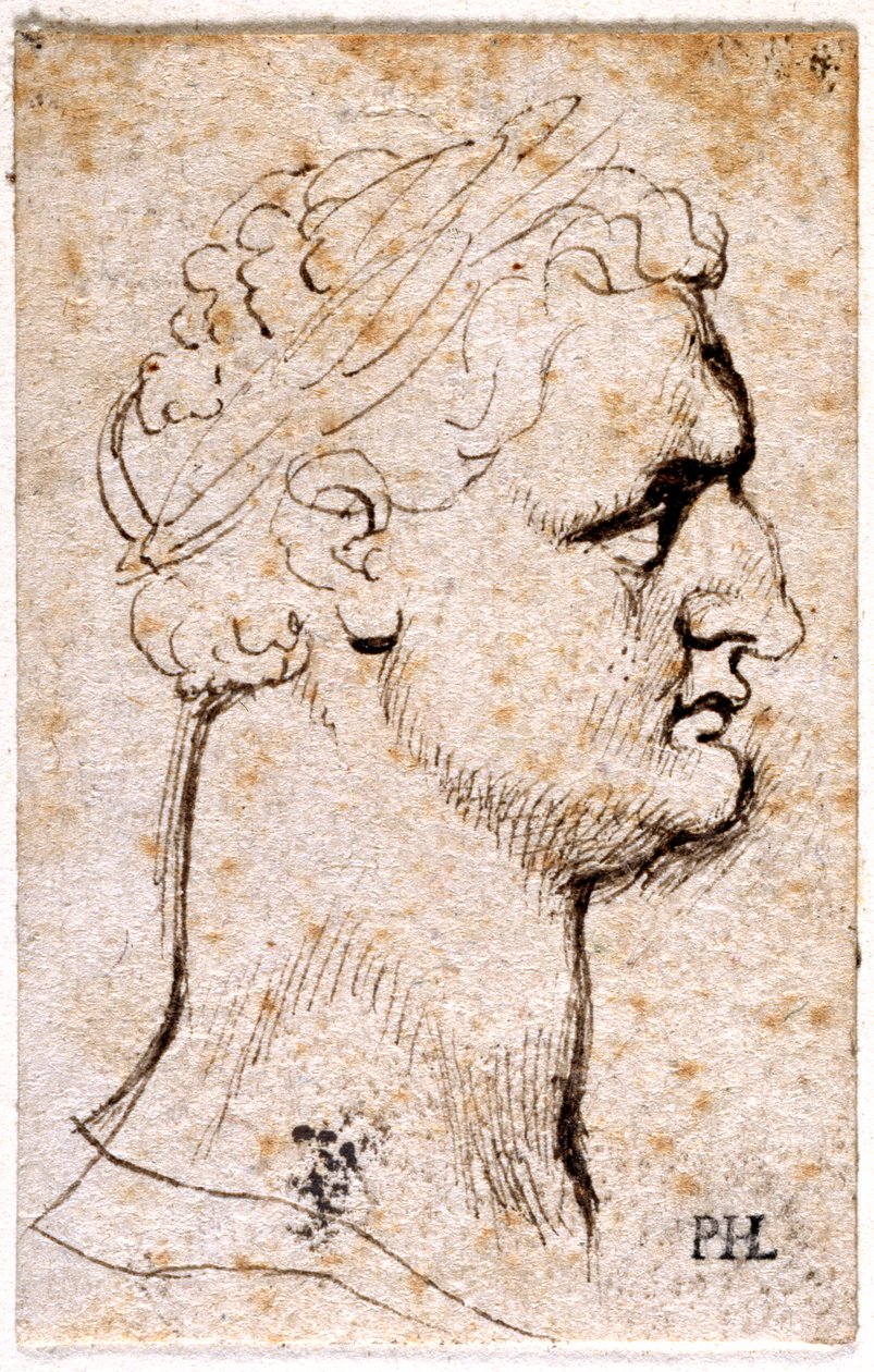 Domitian, from ten drawings of eight of the first twelve Caesars, after Giovanni da Cavino