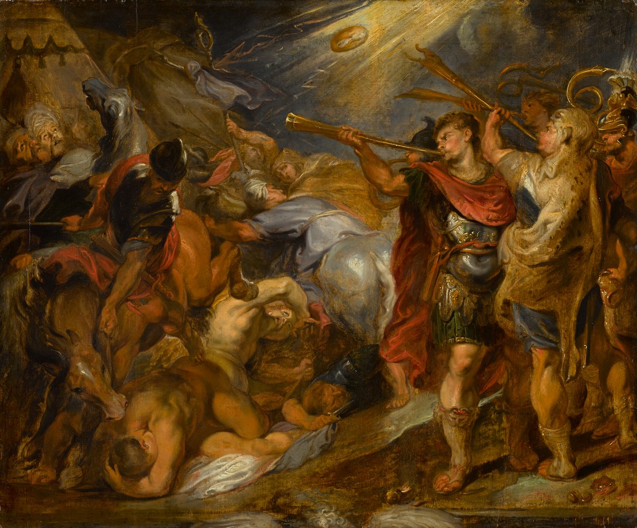 جدعون التغلب على المديانيين ، حوالي 1625-1630 (زيت على لوح مهد) بواسطة بيتر بول روبنز