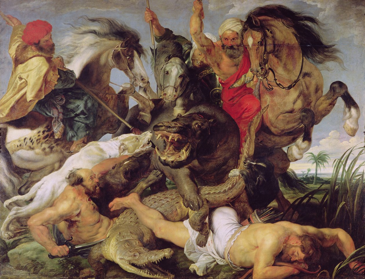 فرس النهر وصيد التمساح ، c.1615-16 (انظر 170972 لمزيد من التفاصيل) بواسطة بيتر بول روبنز