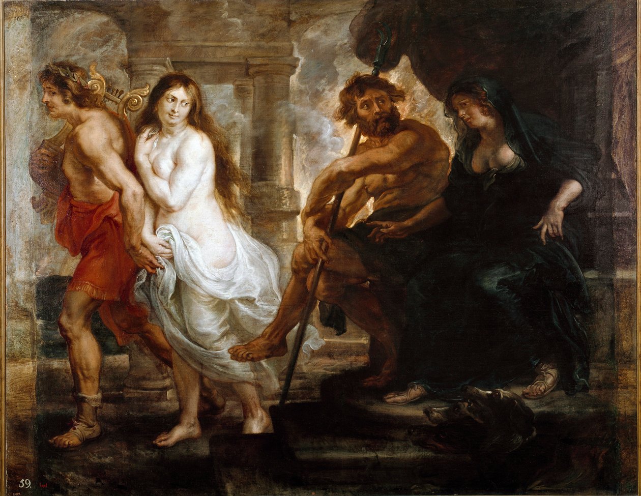 Orphee and Eurydice لوحة بيتر بول (بيير بول) روبنز (أو بيتر بول أو بيتروس بولوس) (1577-1640) 1636 Dim. 194x245 سم مدريد ، متحف دو برادو بواسطة بيتر بول روبنز