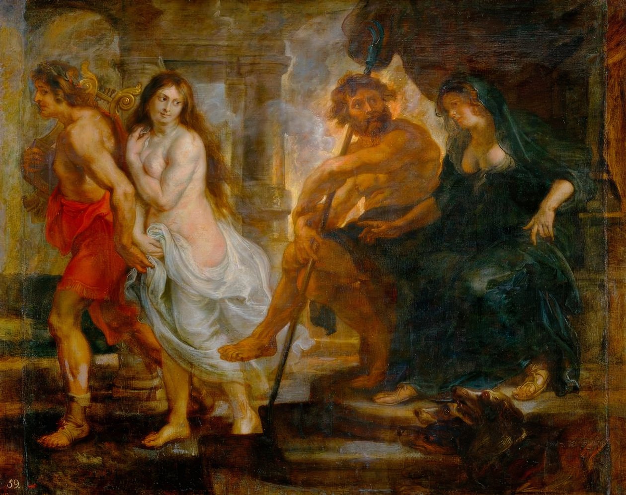 Orpheus و Eurydice مع بلوتو و Proserpina بواسطة بيتر بول روبنز