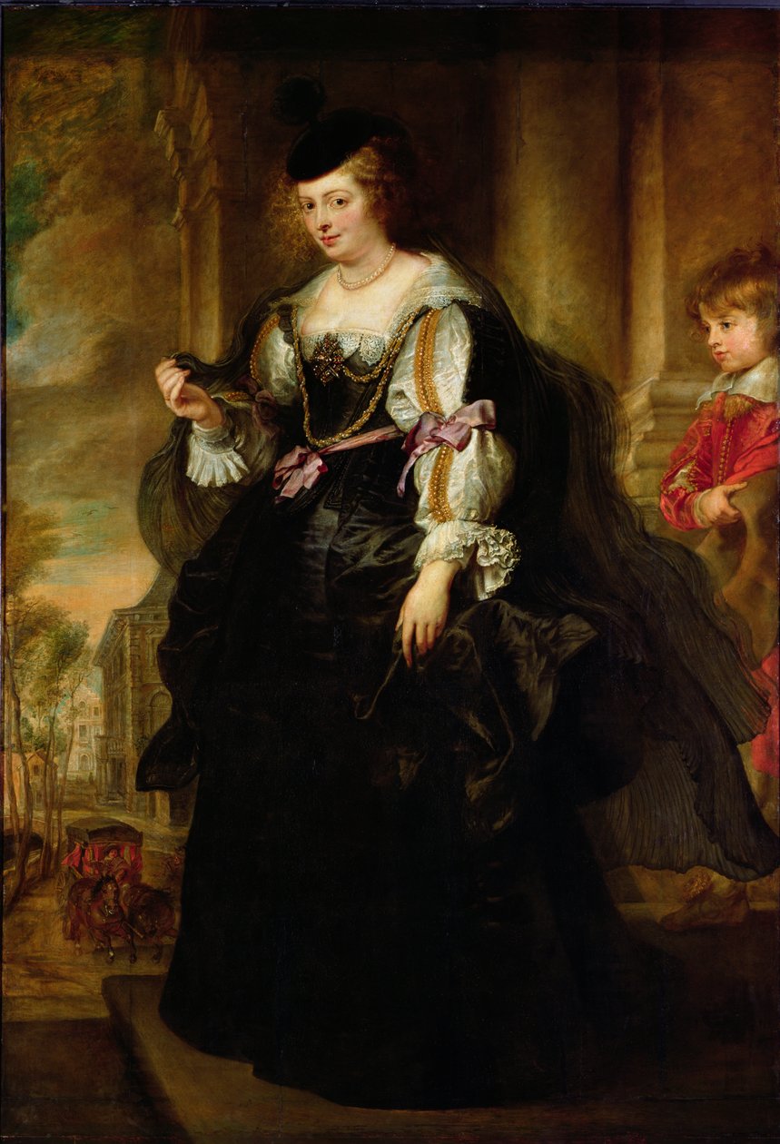 صورة لهيلين فورمينت مع مدرب ، c.1639 بواسطة بيتر بول روبنز