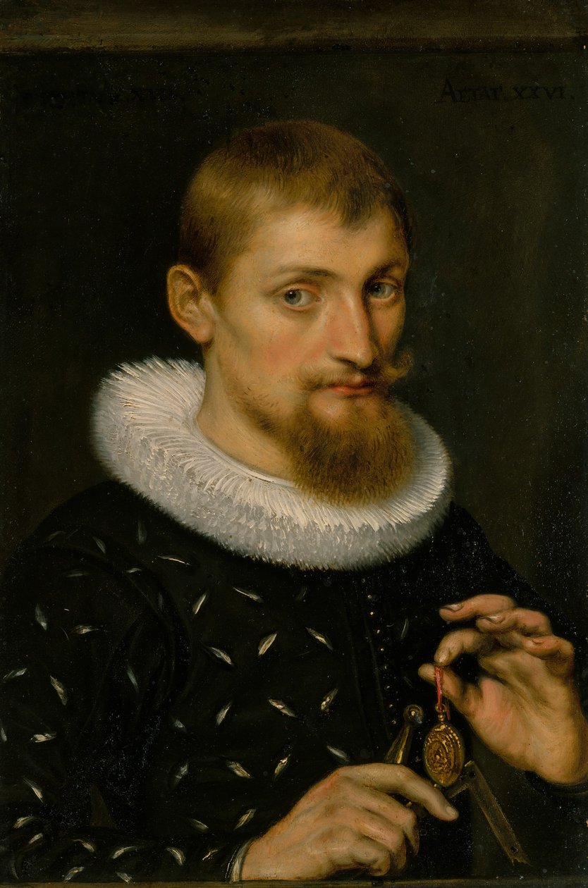صورة لرجل ، ربما مهندس معماري أو جغرافي ، 1597. بواسطة بيتر بول روبنز