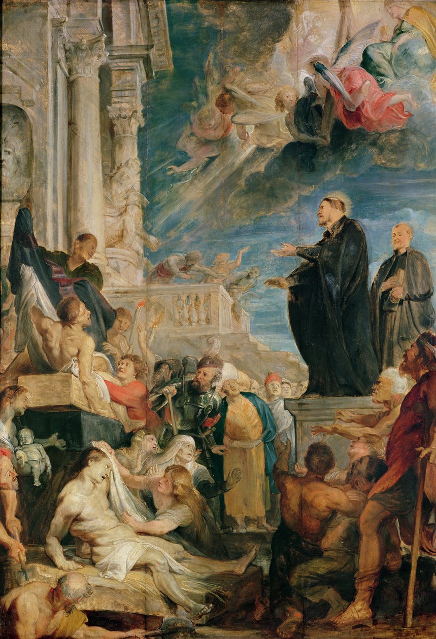 St. Francis Xavier Blessing the Sick (oil on canvas) بواسطة بيتر بول روبنز