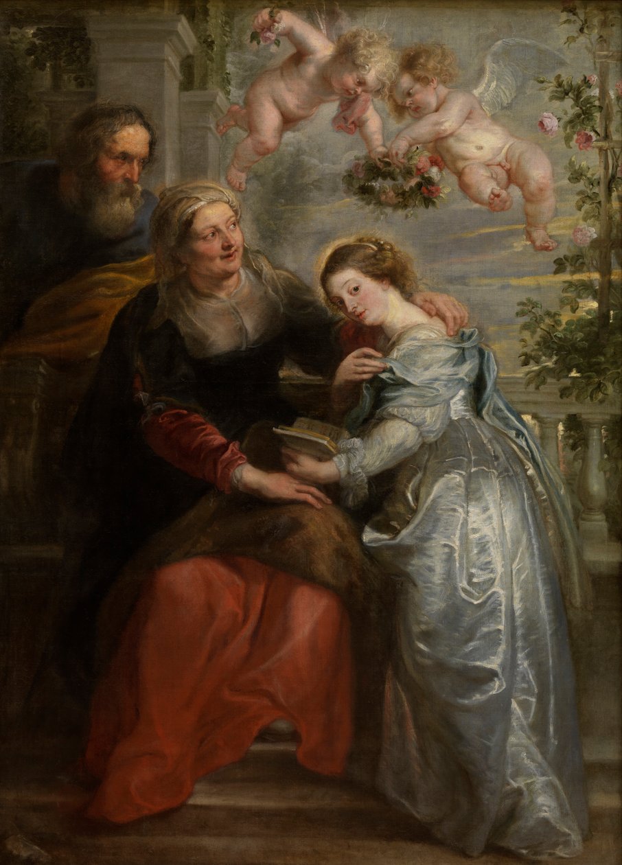 The Education of Mary، c.1630-35 (زيت على قماش) بواسطة بيتر بول روبنز