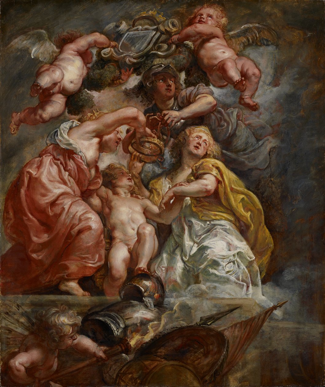 اتحاد إنجلترا واسكتلندا (تشارلز الأول بصفته أمير ويلز) ، حوالي 1633-34 (زيت على لوح من خشب البلوط) بواسطة بيتر بول روبنز