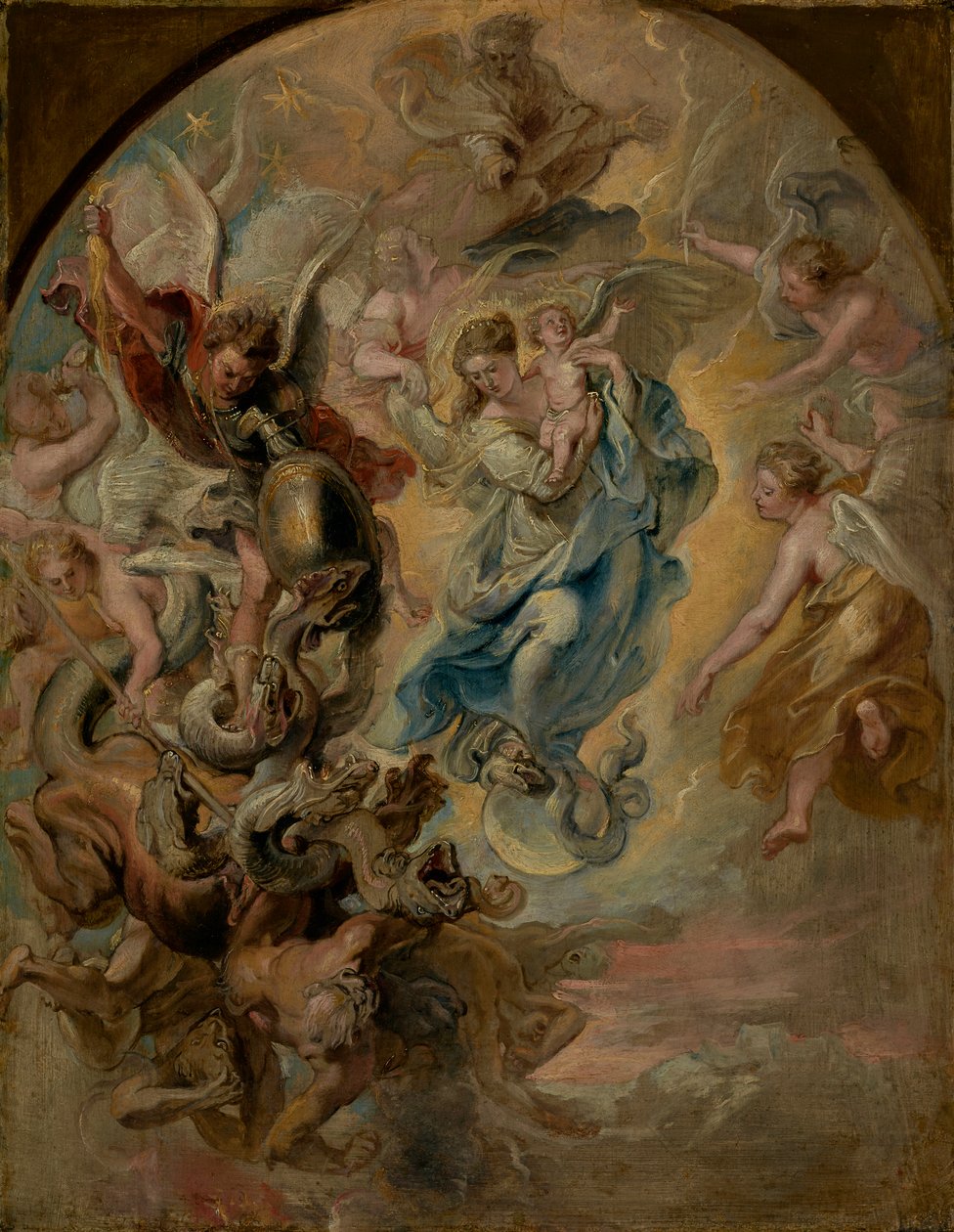 العذراء بصفتها امرأة نهاية العالم ، c.1623-4 بواسطة بيتر بول روبنز