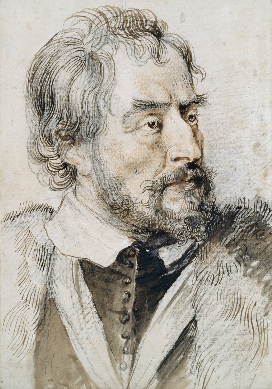 توماس هوارد (1585-1646) إيرل الثاني من أروندل (قلم رصاص وقلم حبر وغسل على ورق) بواسطة بيتر بول روبنز