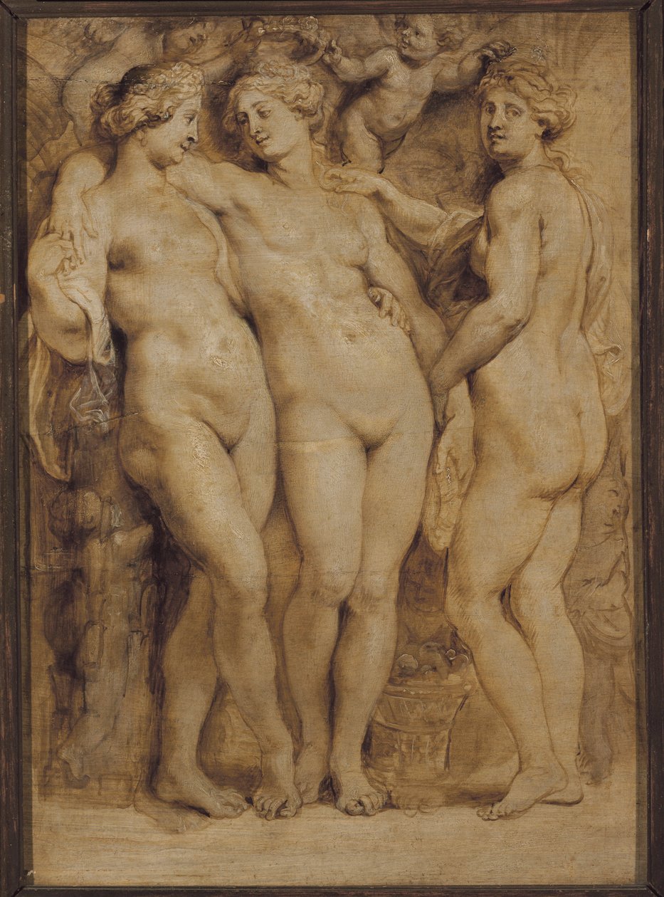 Three graces ( Monochrome painting بواسطة بيتر بول روبنز