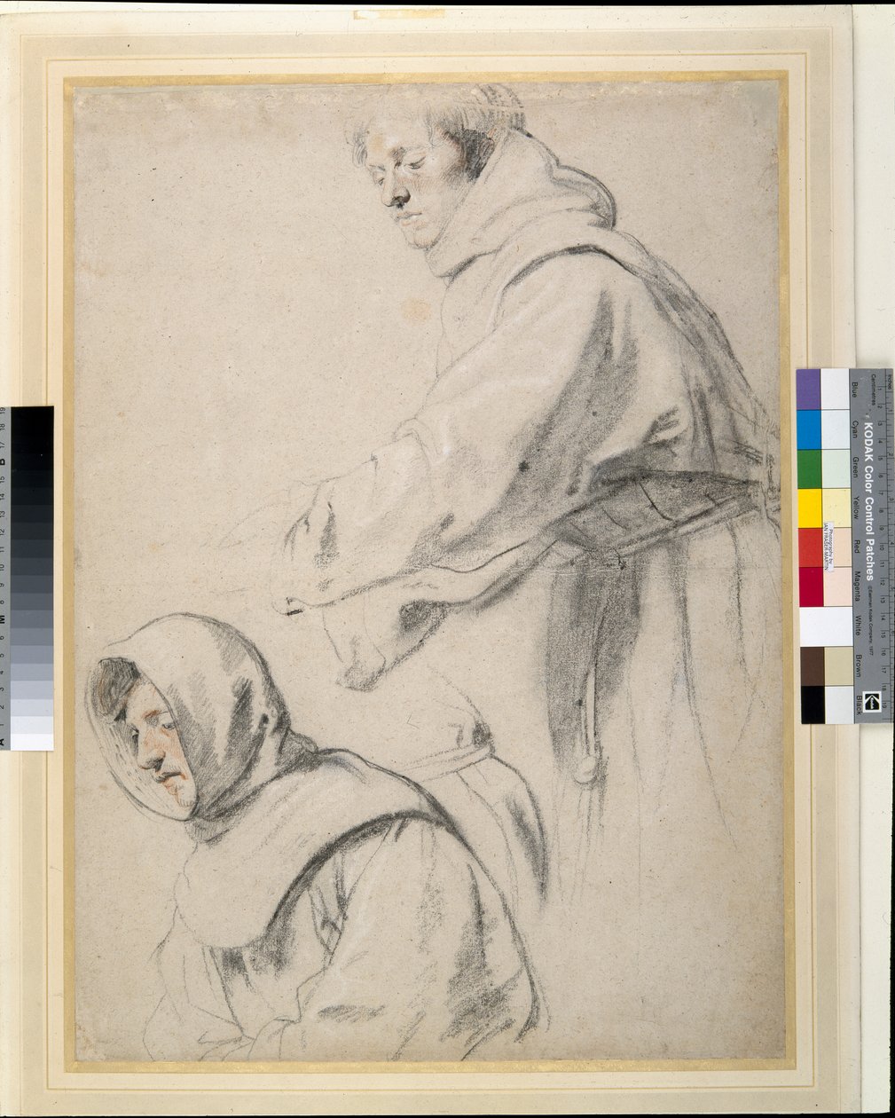 Two Franciscan Friars (chalks on paper) بواسطة بيتر بول روبنز