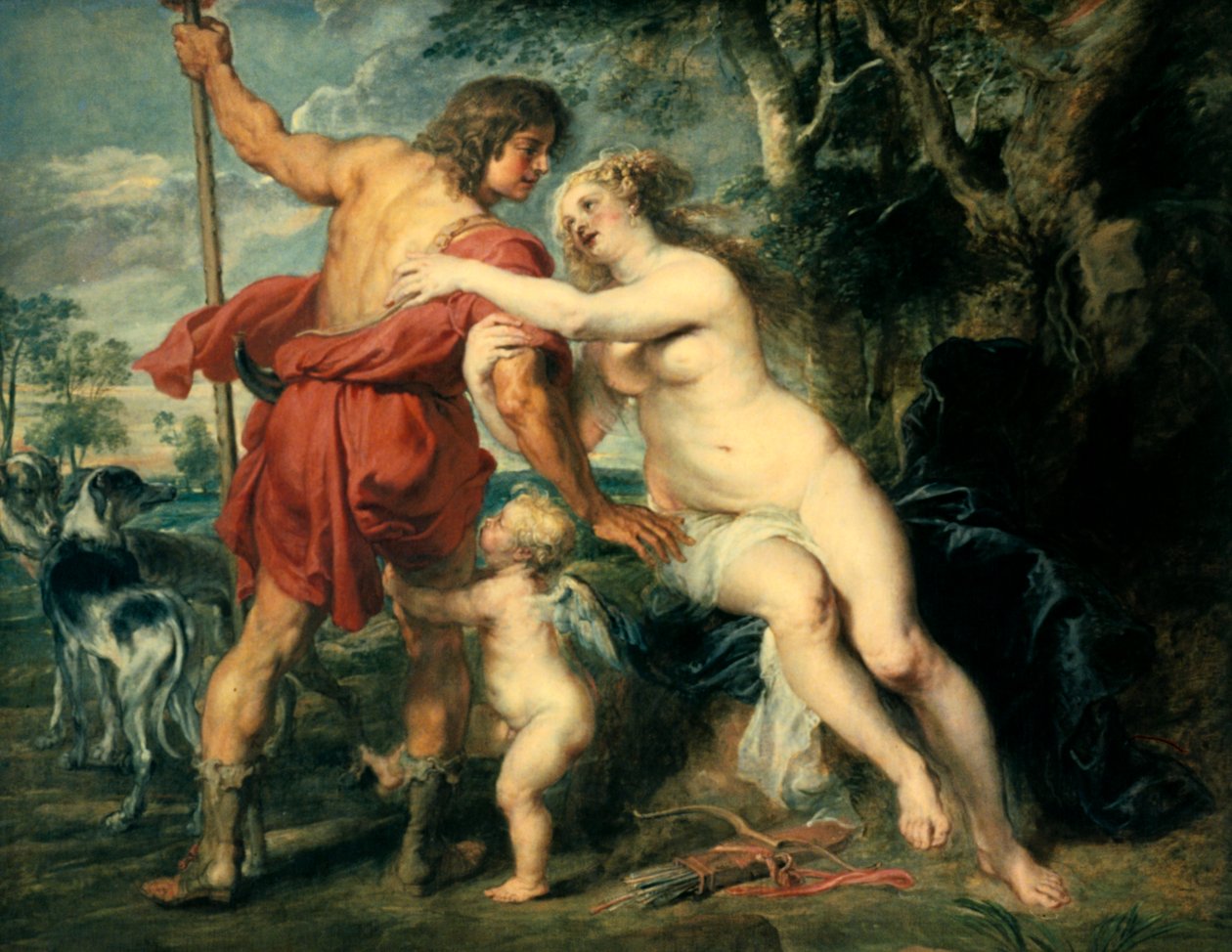 فينوس وأدونيس ، c1630 بواسطة بيتر بول روبنز